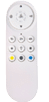 A white ceiling fan is shown in a white room. AI generated content