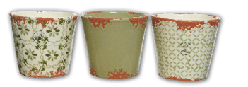 Six vases of different sizes and colors are arranged in a row. AI generated content