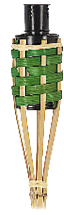 Three wooden handles with different colored beads attached to them. AI generated content