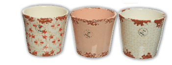 Six vases with different designs and colors are displayed on a white background. AI generated content