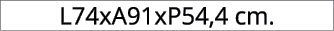 L74xA91xP54,4 cm.