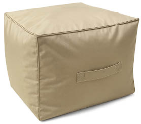 A tan pillow with a zipper on the side. AI generated content