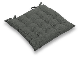 A gray pillow with a woven texture. AI generated content
