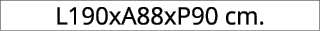 L190xA88xP90 cm.
