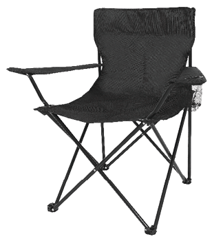 A black chair with a woven seat. AI generated content