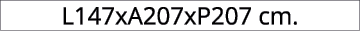 L147xA207xP207 cm.