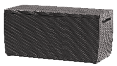 A black wicker box with a lid. AI generated content