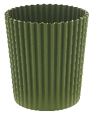 A green vase with a wavy design. AI generated content