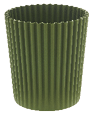 A green vase with a wavy design. AI generated content